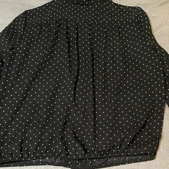 I.N. San Francisco Black and White Polka Dot Top - Picture 6 of 11